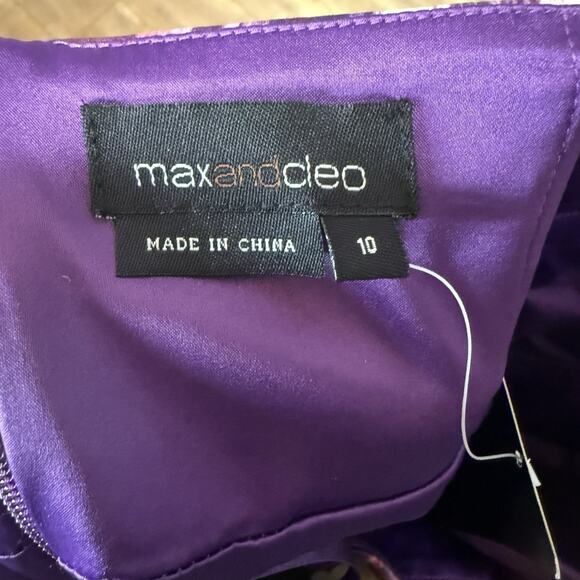 NWT Max and Cleo Strapless Dress Size 10 Mulberry Purple Abstract Print - Picture 8 of 8